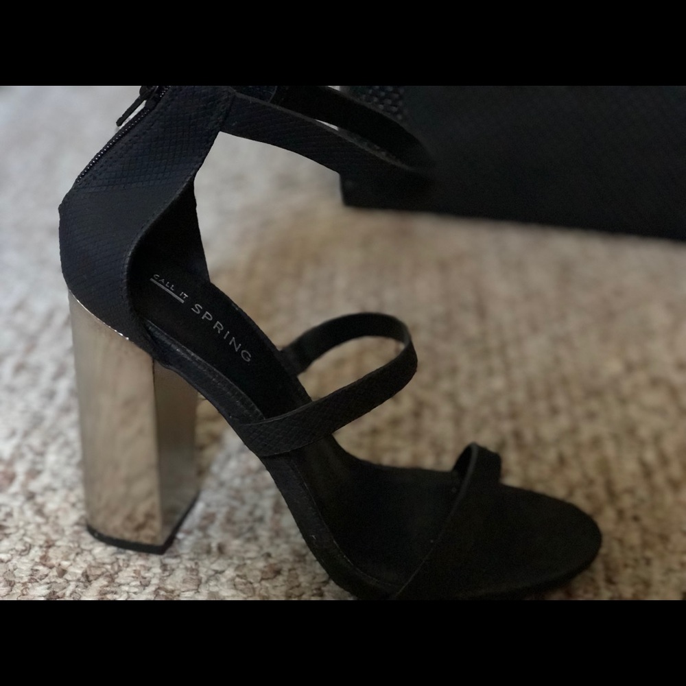 Call It Spring Black Block Heels